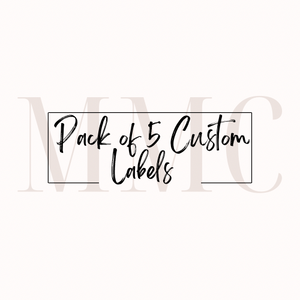 Pack of 5 Custom Labels