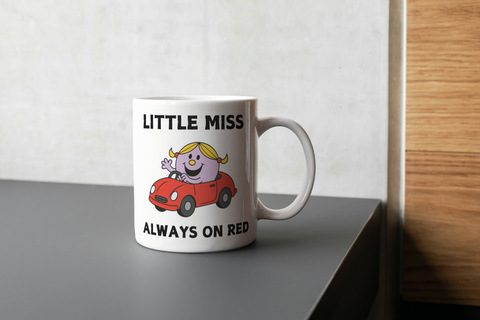 Little Miss Always on Red Mug