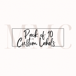 Pack of 10 Custom Labels