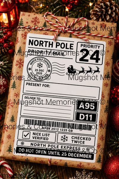 🎄 Personalised Christmas North Pole Gift Labels 🎅