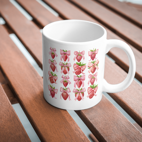 Strawberry Dainty Bow Mug