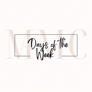Days of the Week Labels