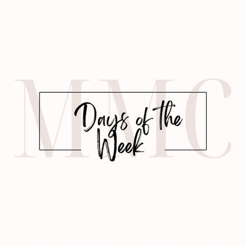Days of the Week Labels