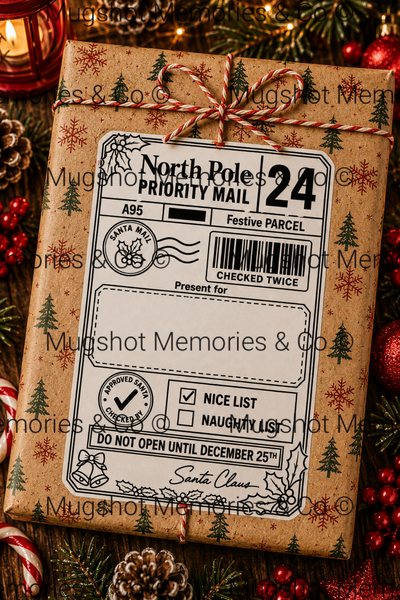 🎄 Personalised Christmas North Pole Gift Labels 🎅