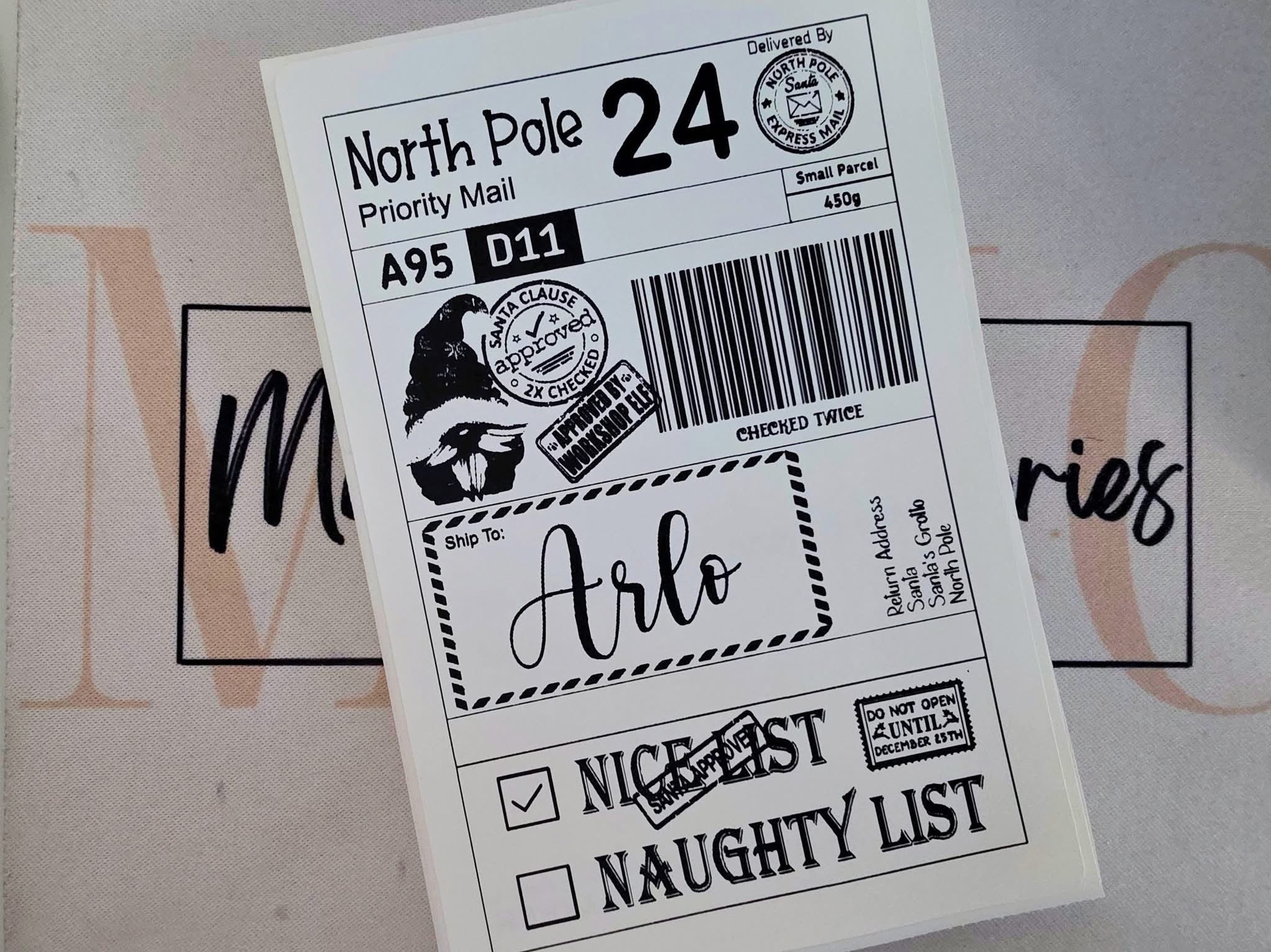 Christmas Postal Labels