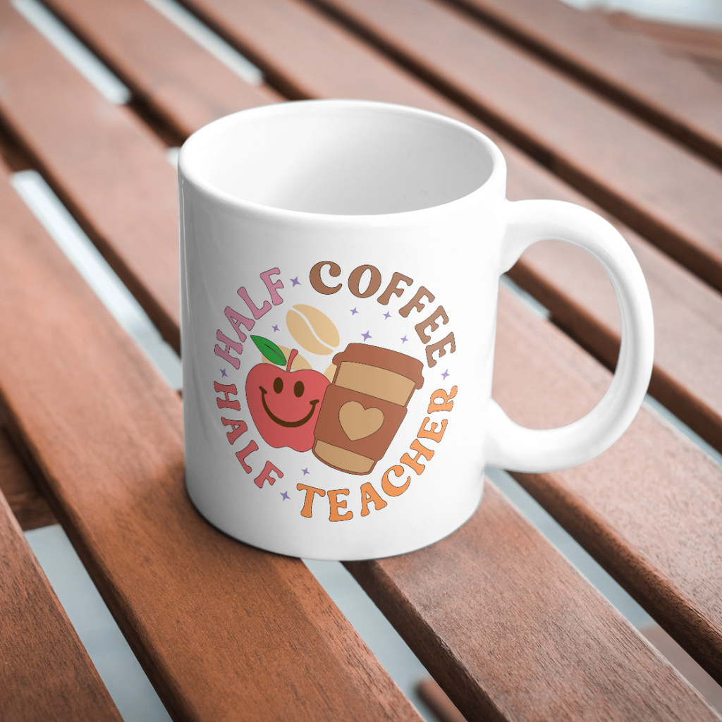 Half Coffee Half Teacher Mug
