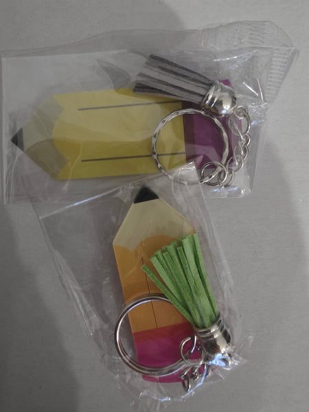 Pencil Teacher Keyring