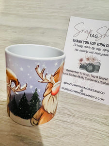 Reindeer Hand Drawn Mug