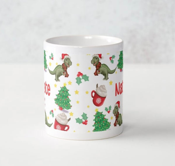 Christmas Red Dino Mug