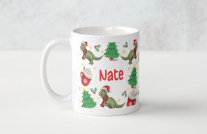 Christmas Red Dino Mug