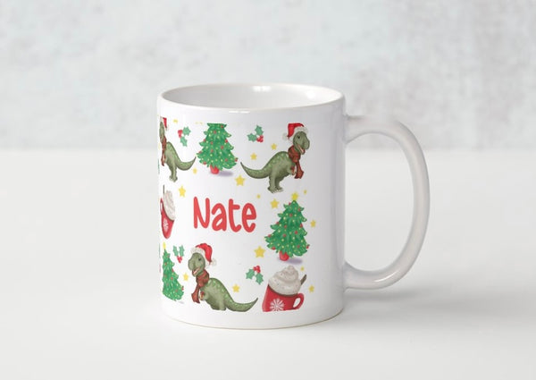 Christmas Red Dino Mug