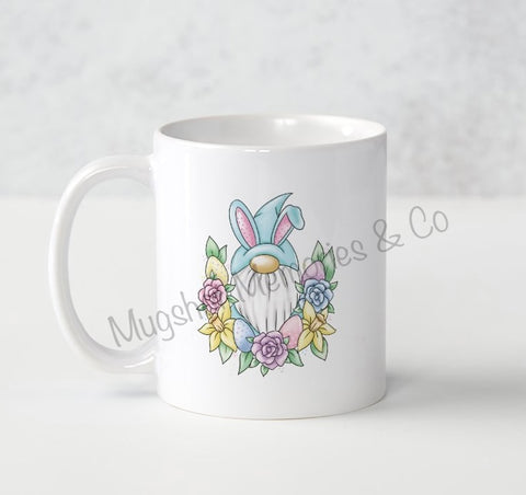 Easter Bunny Floral Mug